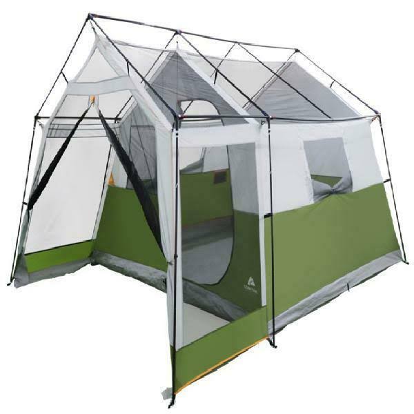 8-Person Family Cabin Camping Tent with Screen Porch and Carry Bag U6160