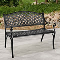Black Cast Aluminum Bench R1178