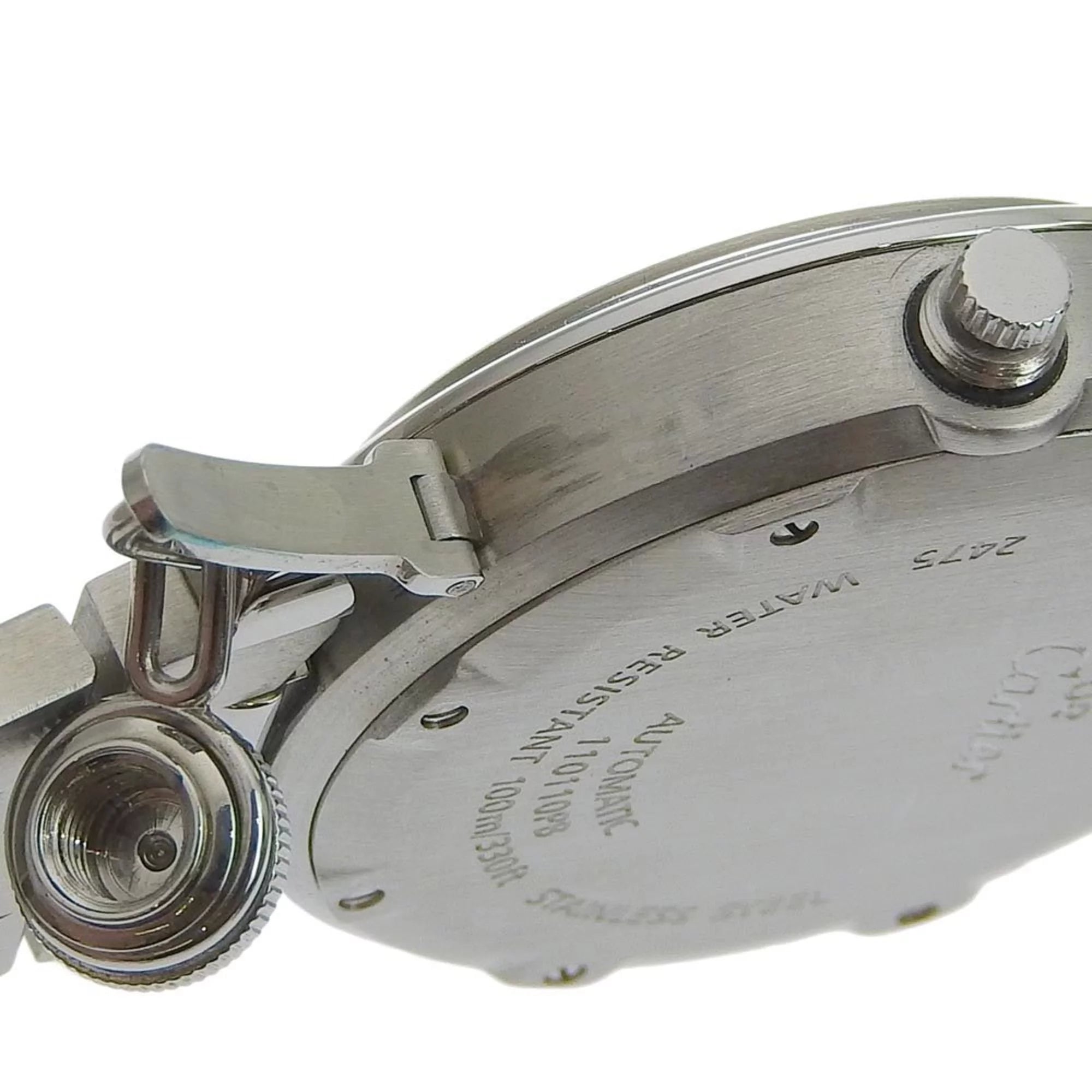 Pre-Owned Stainless Steel Automatic Men's Navy Dial Watch Z164