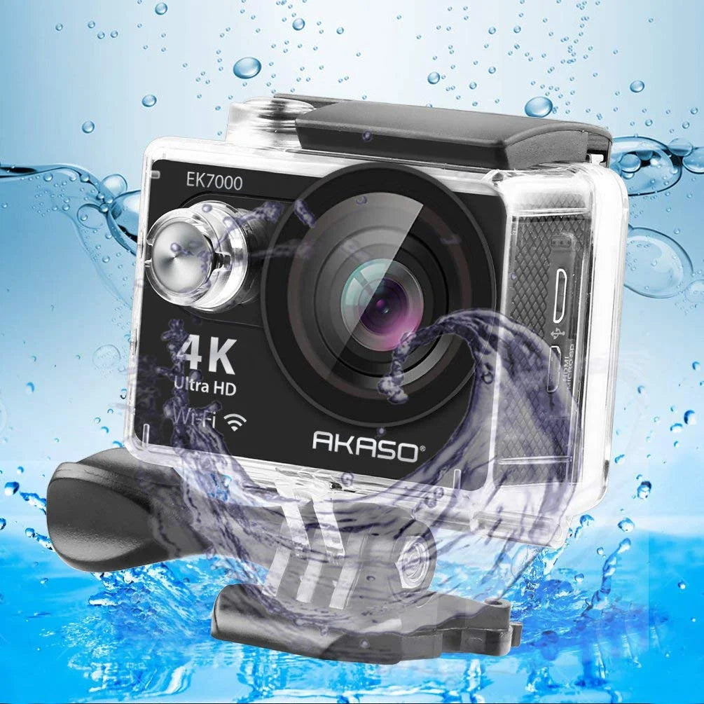 Black 4K Ultra HD 12MP Waterproof Action Camera F10851