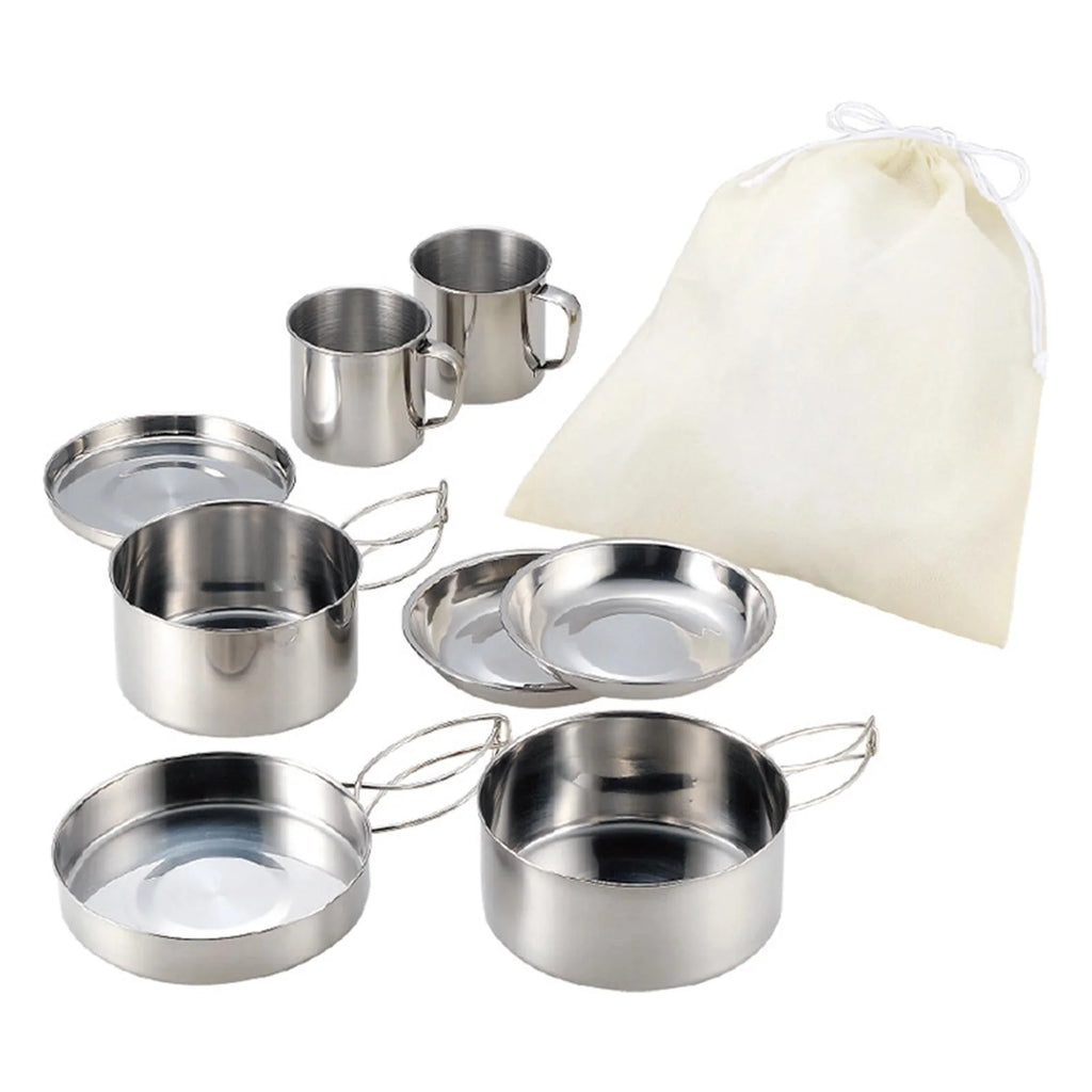 8x Nonstick Lightweight Camping Cookware Set I677798
