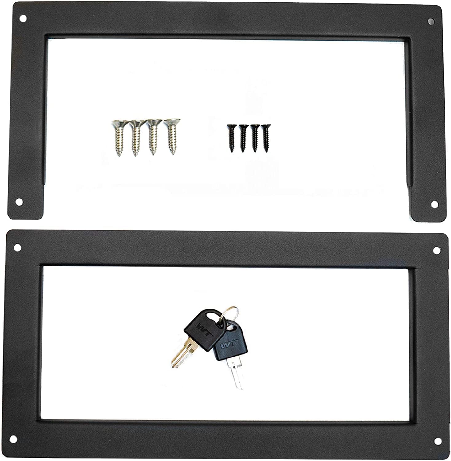 Through The Door Locking Steel Mailbox with Rear Access (Black) J24190