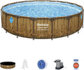 18' x 48" Round Above Ground Swimming Pool Set with Filter Pump, Ladder, and Cover M85565