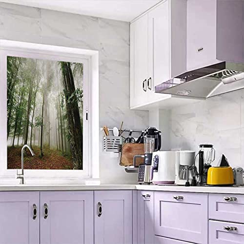 Stained Glass Forest Green Window Film 35.4 inch by 78.7 inch W121835