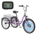 350W 36V Removable Battery 7 Speeds 3 Wheels Electric Tricycle K176143