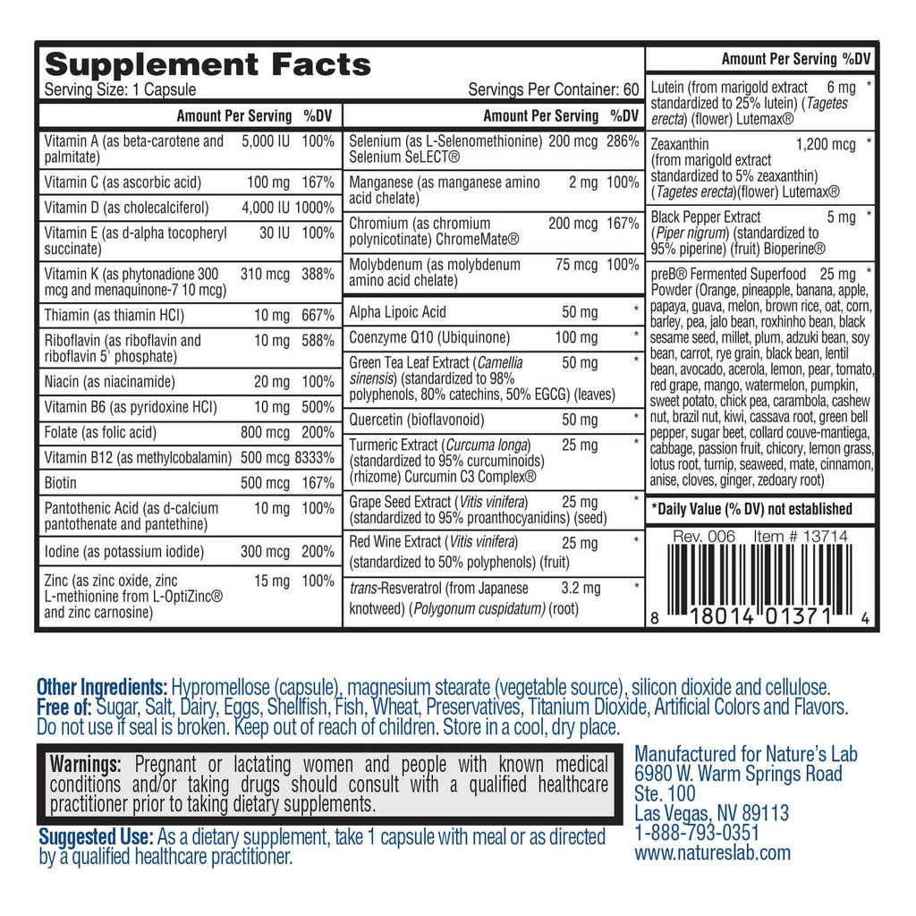 One Daily Multivitamin - 60 Capsules Y7324