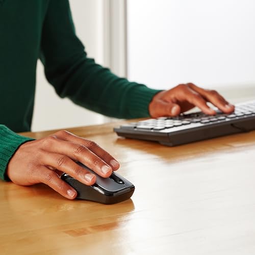 Black Wireless Optical Computer Mouse with USB Nano Receiver E8031