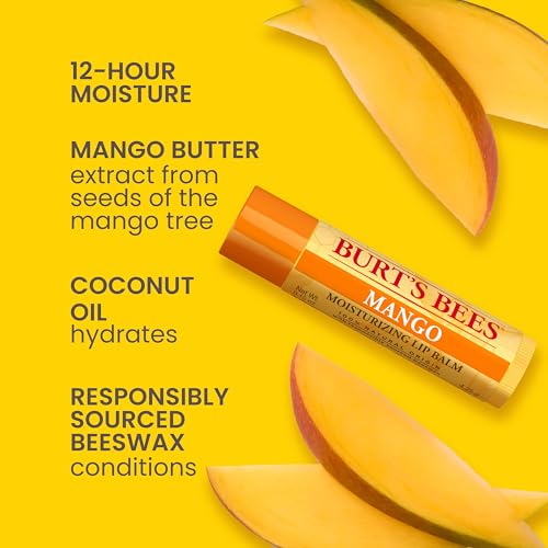 Pink Grapefruit, Mango, Coconut & Pear, and Pomegranate Lip Balm, 4 Tubes, 0.15 oz. G30611