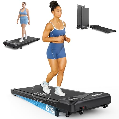 Walking Pad Treadmill Under Desk with Remote Control LED Display U546355