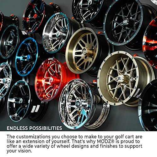 8" Steel Golf Cart Wheels Glossy White and Tires - Set of Two I846