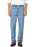 Mens Casual Loose Fit Elastic Waist Jeans Denim Pants P805445