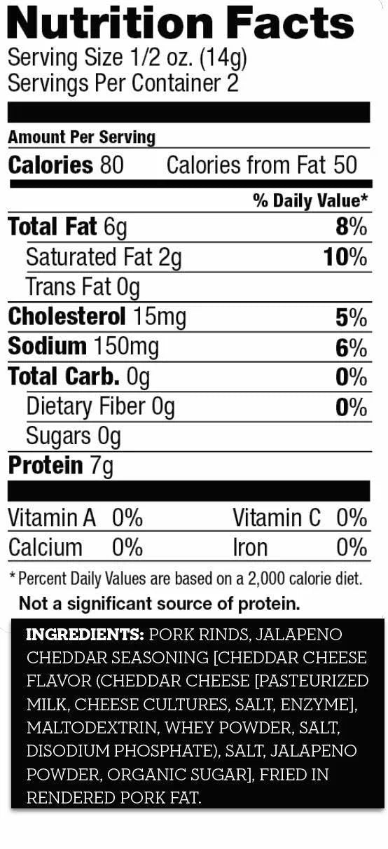 2.5 oz Pack of 3 Fried Pork Rinds R264639