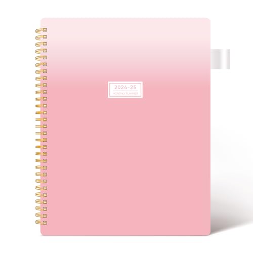 Pink 18-Month Monthly Planner, 8.5" x 11", Spiral Binding I915297