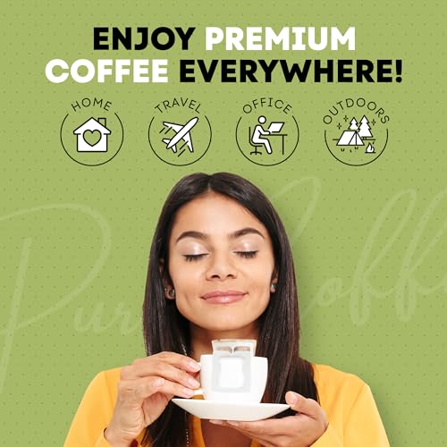 Drip Coffee, 100% Arabica Ground Coffee, Compact, Disposable Coffee Ground Filters, 10-Pack E7901