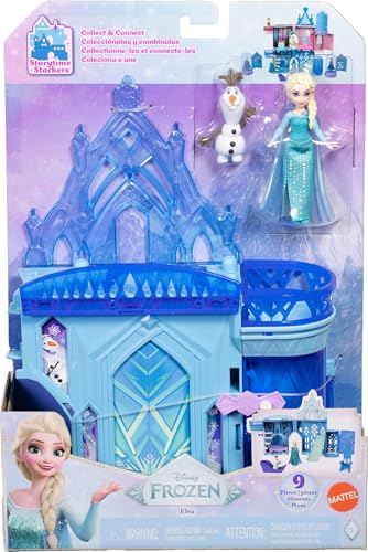 Storytime Stackers Elsa Ice Palace Stackable Castle Doll House with Small Doll & 8 Pieces S3661