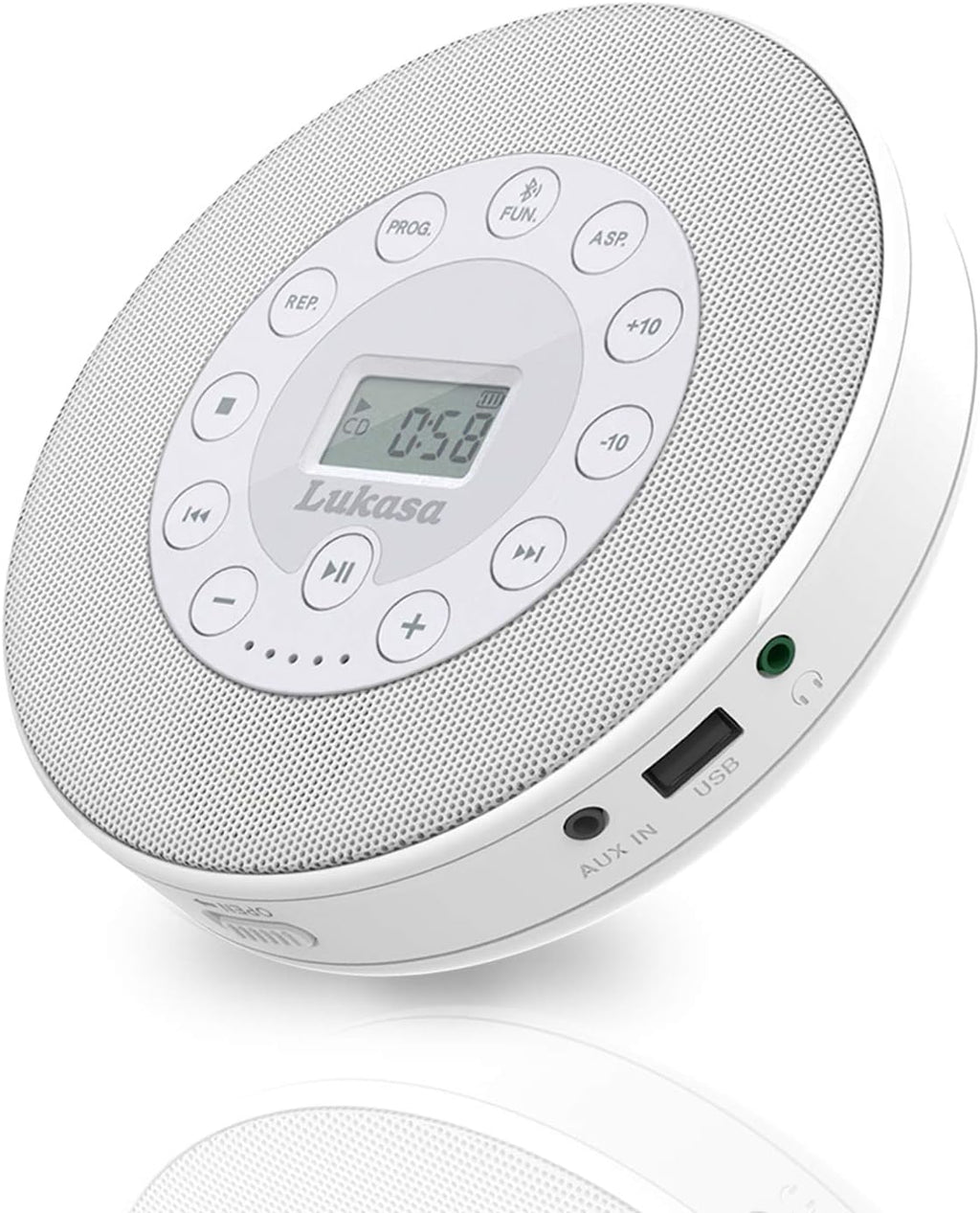 White Portable Bluetooth CD Player Pack of 2 Q1540