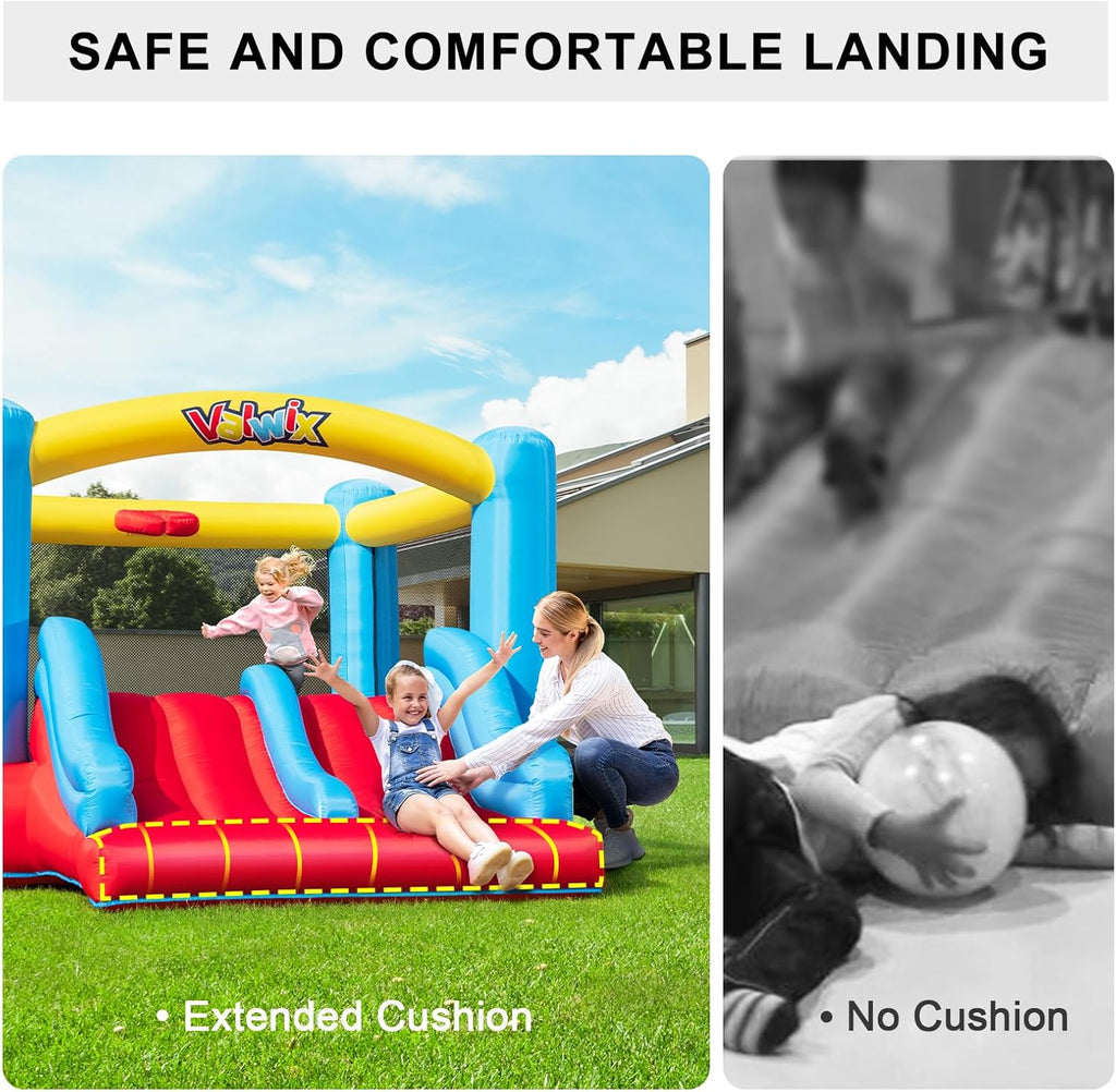 Bounce House with Blower, Double Slide, 300 LBS Capacity O8077