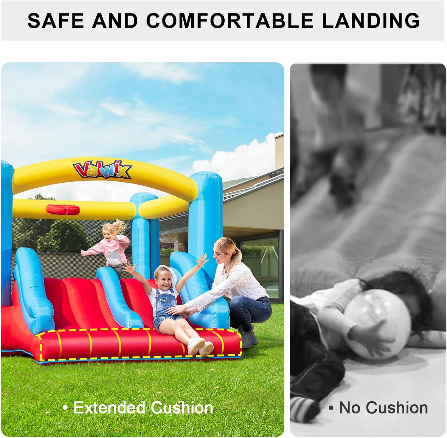 Bounce House with Blower, Double Slide, 300 LBS Capacity O8077