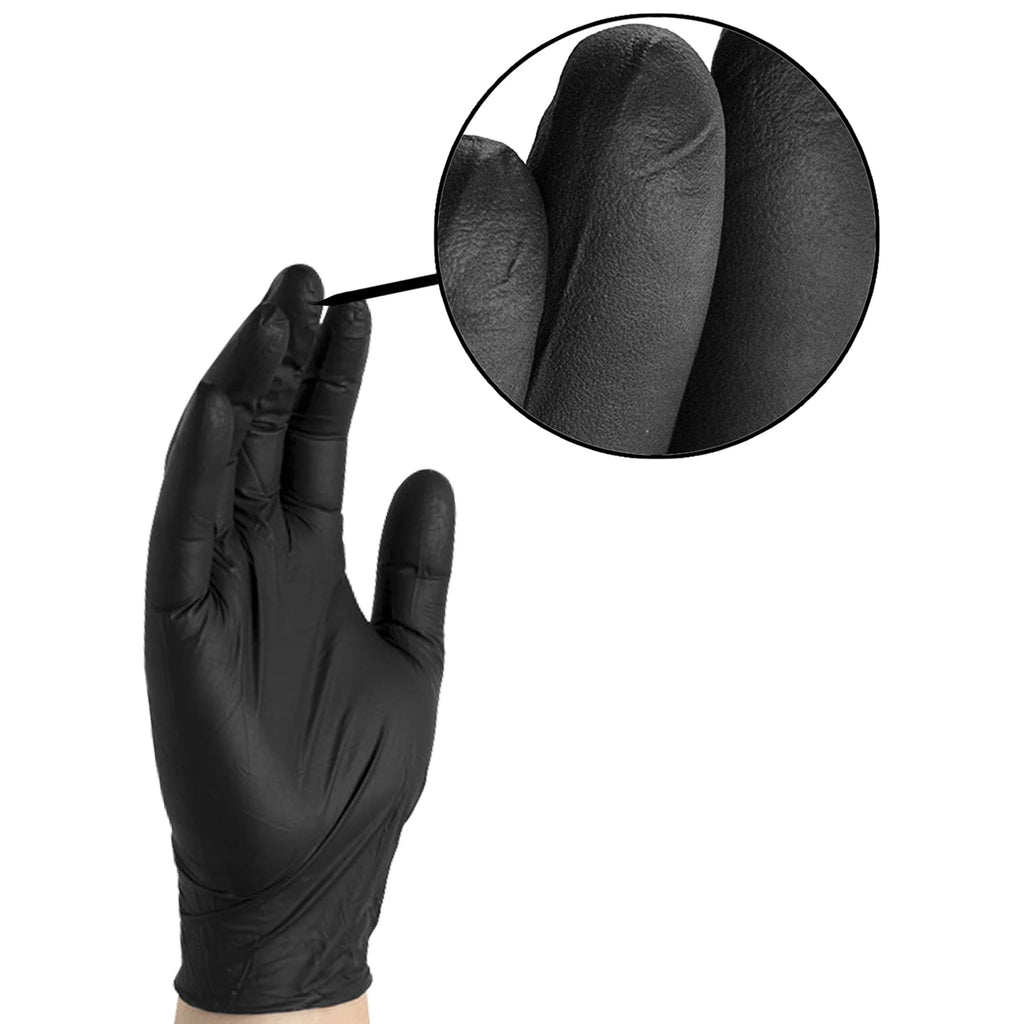 Large Black Nitrile Industrial Gloves, 1000 Per Case U396