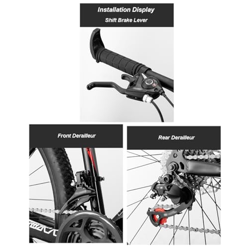 3x7 Speed Mountain Bike Gear Shift Brake Lever Set with Digital Gear Dial & Brake Cable S67461