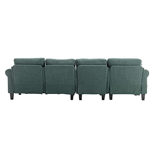 Black 70.5" Convertible Sectional Sleeper Sofa Bed with Solid Wood Frame Z28496