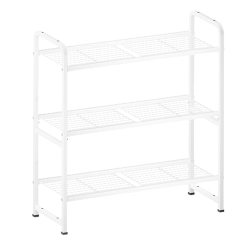 Black 30.75 Inch Heavy Duty Metal Wire 3 Tier Shelving Unit C1390