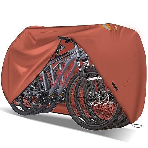Bike Cover for 2 Bikes, Waterproof Heavy Duty 600D Bicycle Rack Cover E9641