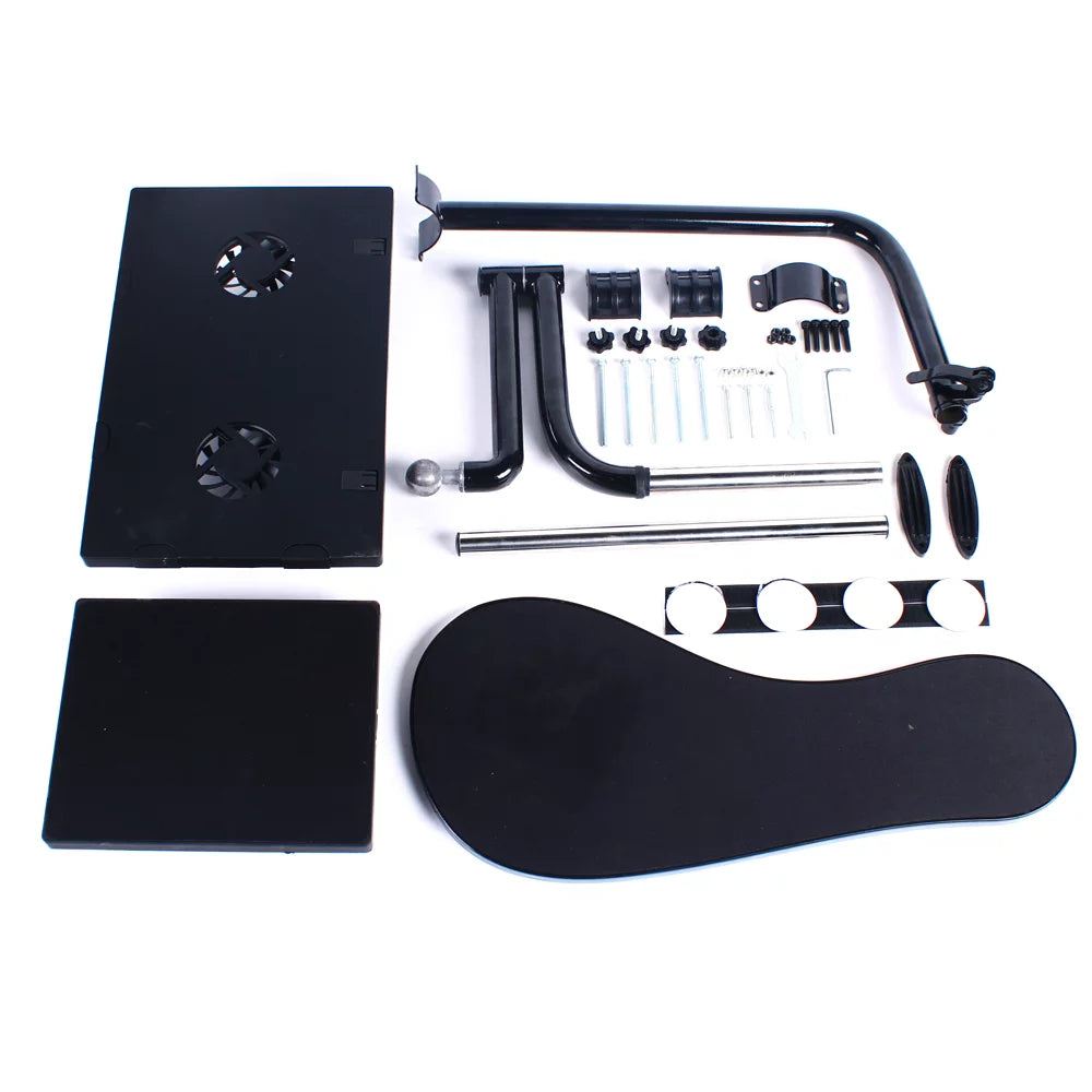 Adjustable Laptop Holder Keyboard Mount with USB Fan and Mouse Mat W683533