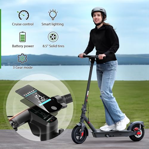 19 Mph Foldable Electric Scooter with 8.5" Rear Solid Tire K87237