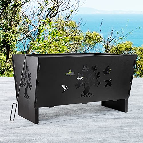 28 Inch Rectangle Cast Iron Fire Pit G6792
