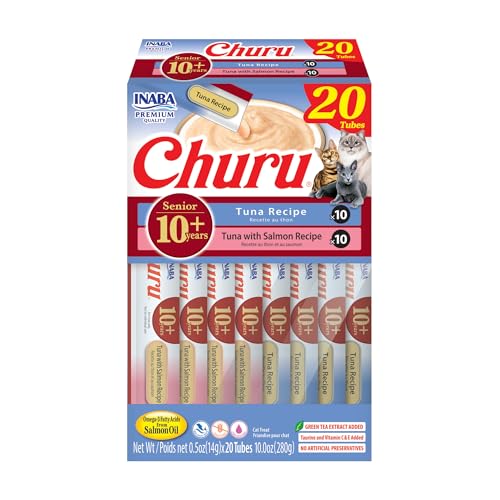 Creamy Lickable Cat Treats, 0.5 Ounces Each, 40 Tubes, Tuna & Chicken Variety A2859