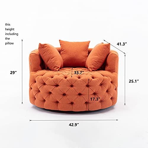 Swivel Accent Chair Chaise Lounge Club Round Chair B1468