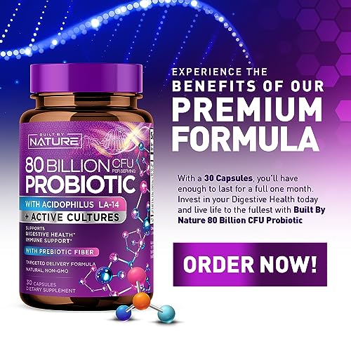 80 Billion CFU Probiotic Supplement - 30 Capsules V320714
