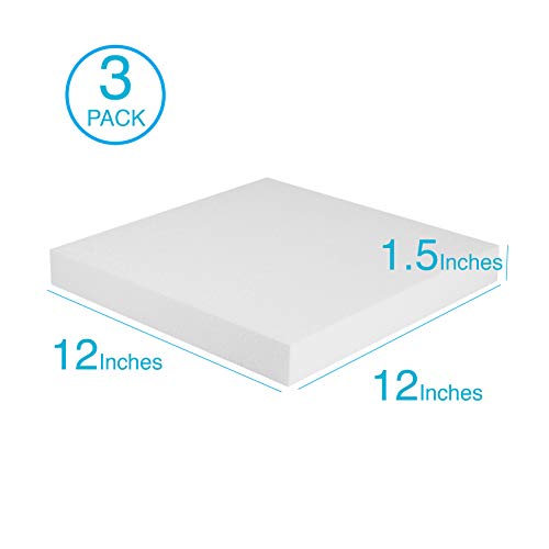 3 Pack 12x12x1.5 EPS Polystyrene Foam Blocks X939