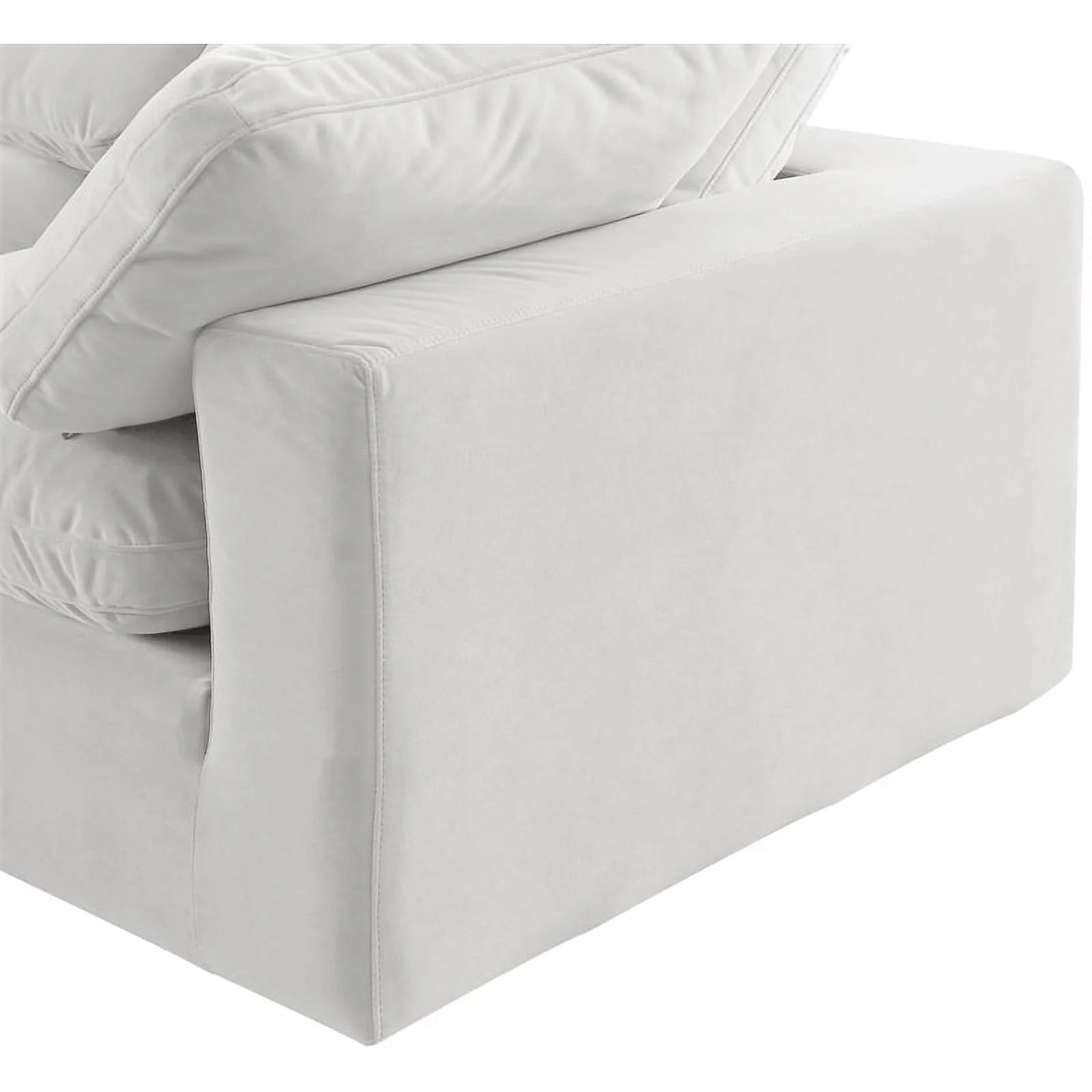 Cream Velvet Modular Sectional Z262