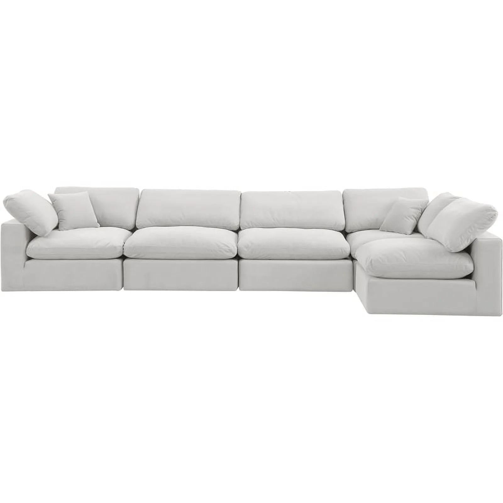 Cream Velvet Modular Sectional Z262