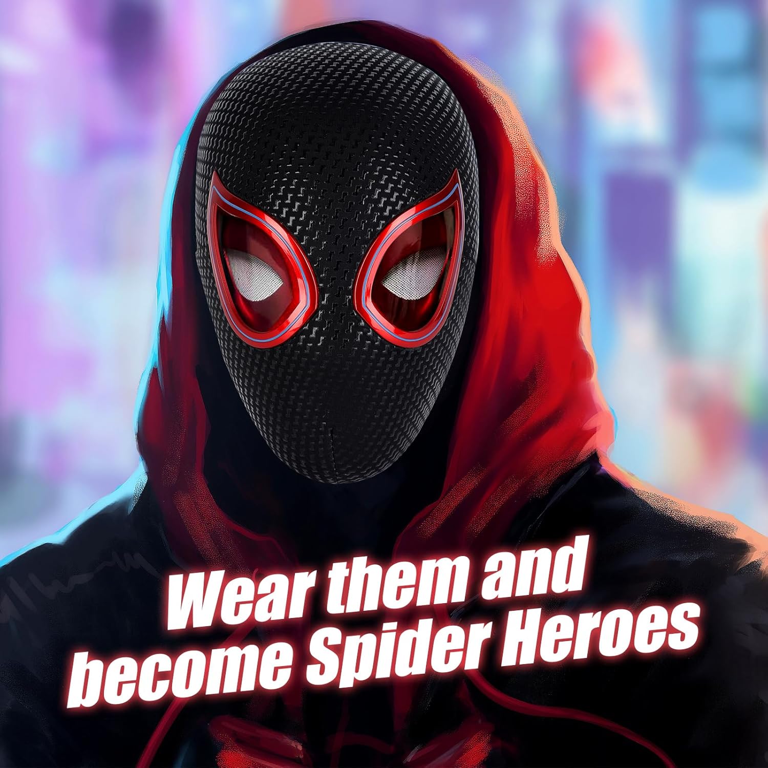 Spider Hero Mask Toy with Moving Eyes Remote Control V86688