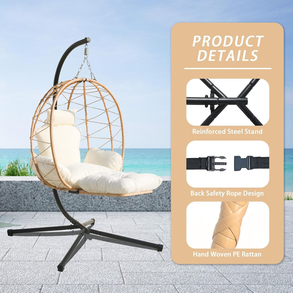 Small Hanging Egg Chair with Stand B970865