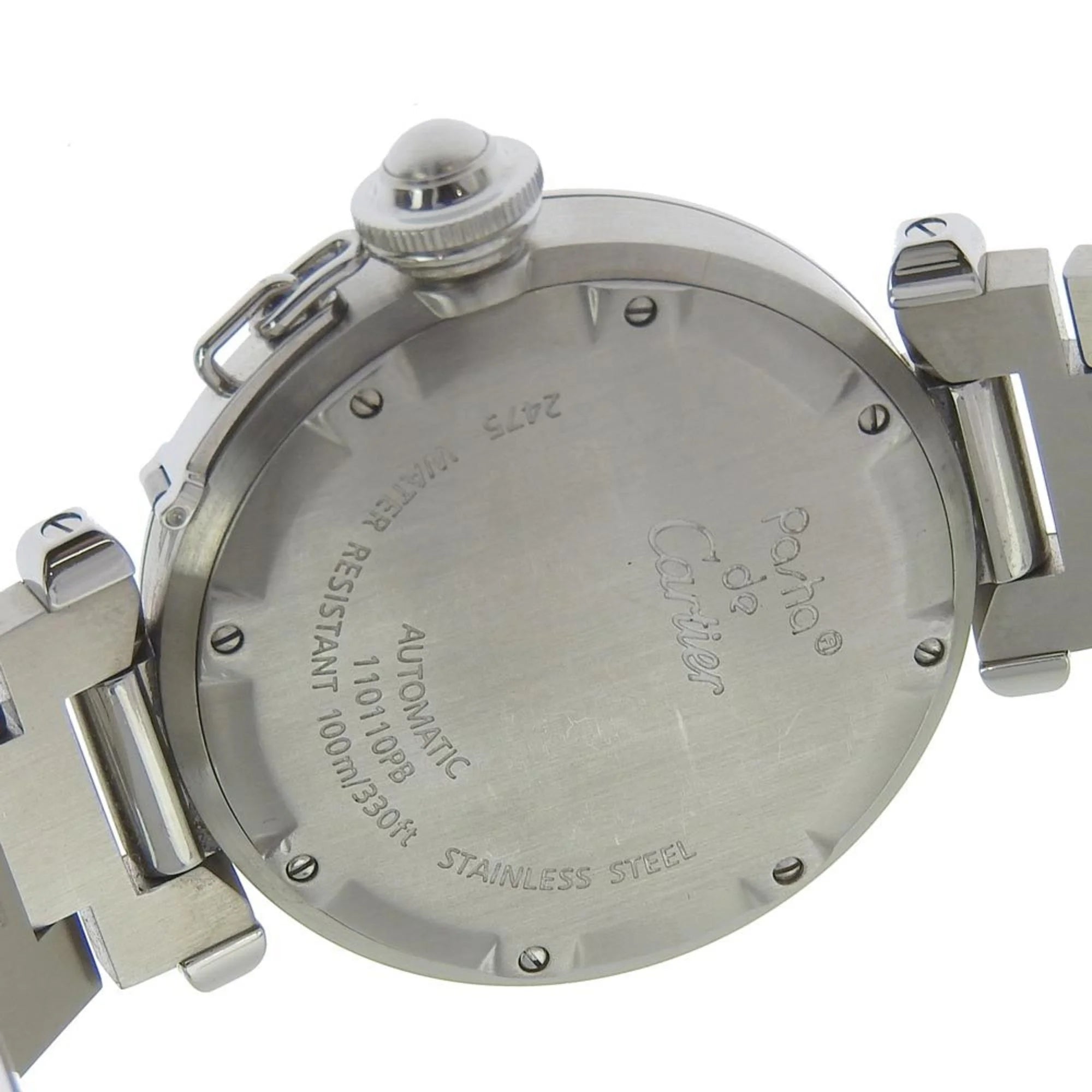 Pre-Owned Stainless Steel Automatic Men's Navy Dial Watch Z164