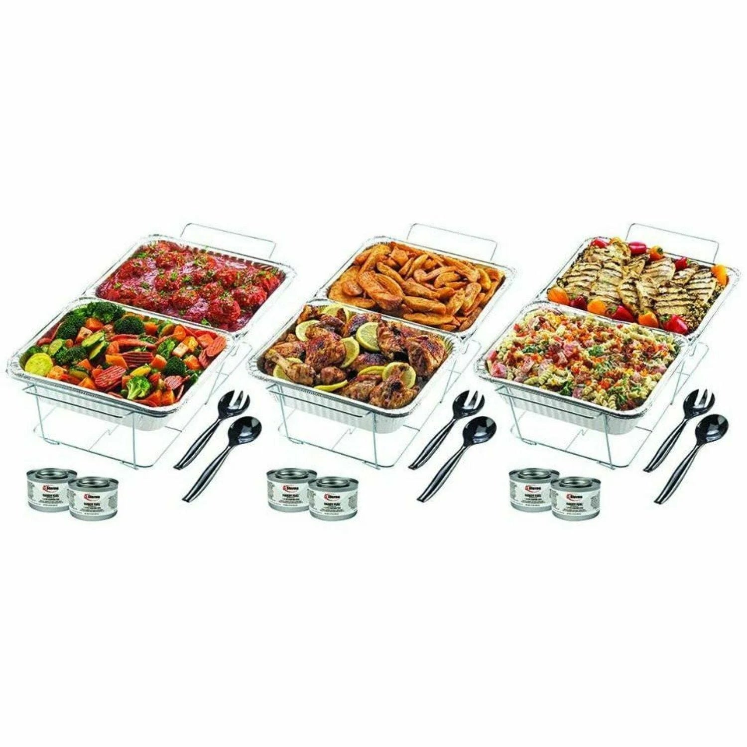 24 PC Disposable Aluminum Chafing Dish Set Z535
