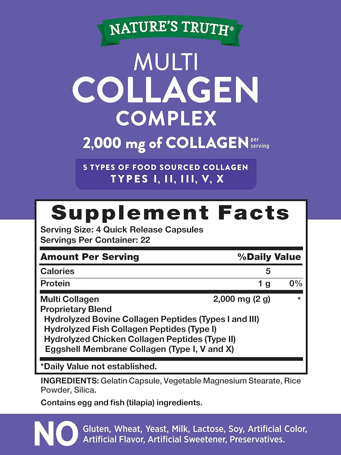 90 Count Multi Collagen Protein Capsules Z29950