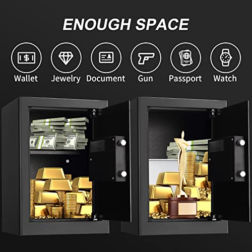Black 2.0 Cuft Electronic Digital Security Safe Box with Internal Light Y573471