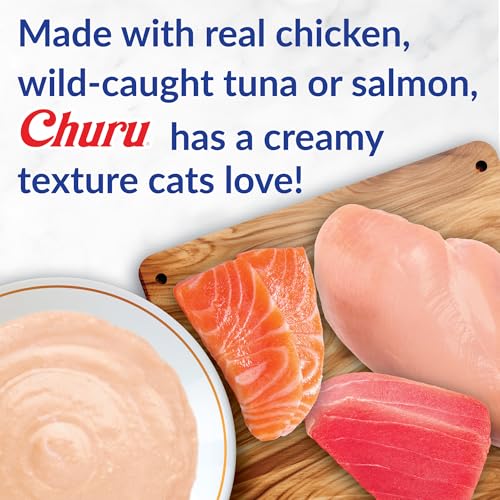 Creamy Lickable Cat Treats, 0.5 Ounces Each, 40 Tubes, Tuna & Chicken Variety A2859