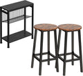 3-Tier Narrow Side Table with Magazine Holder A242