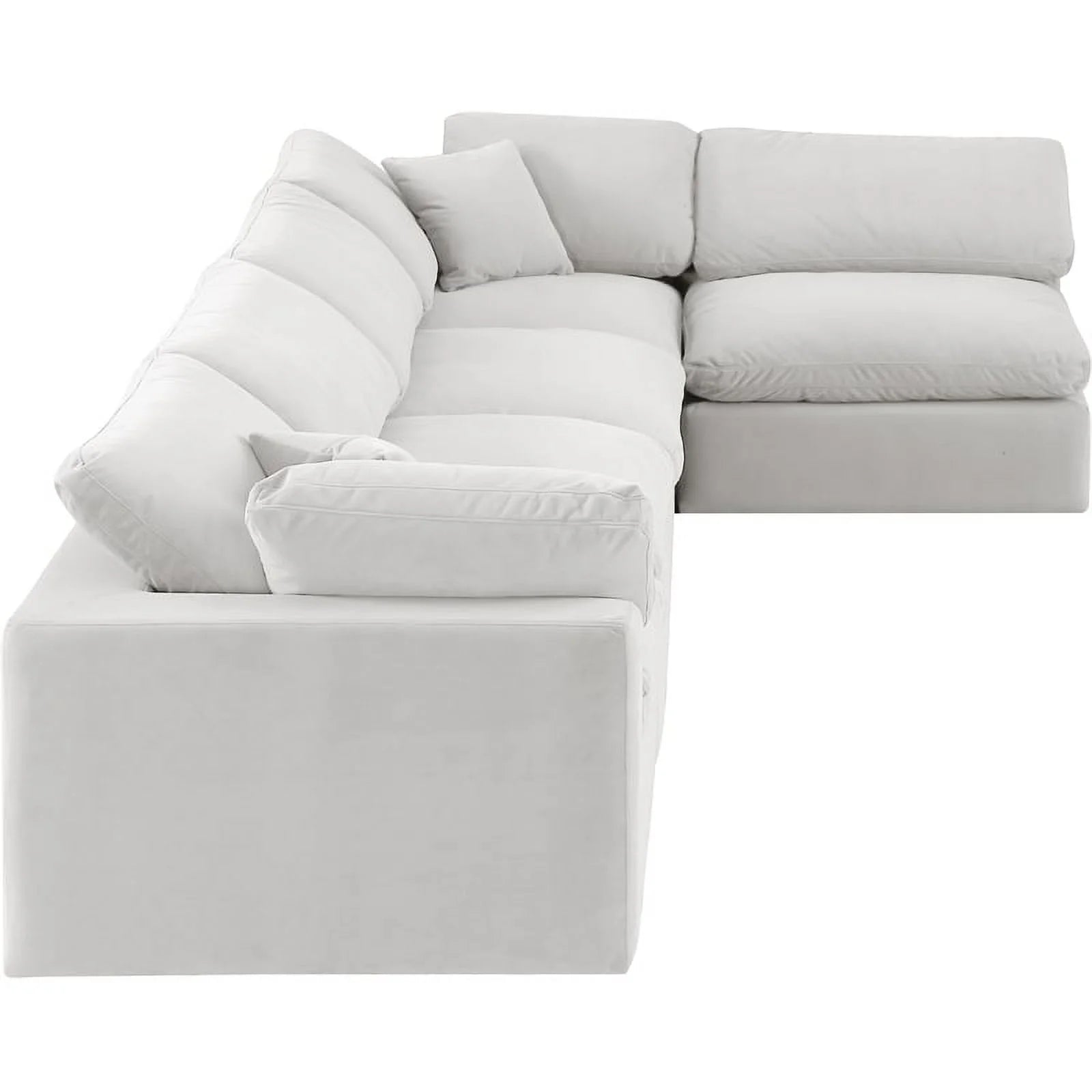 Cream Velvet Modular Sectional Z262