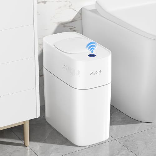 White 3.5 Gallon Motion Sensor Plastic Trash Can with Lid G18907