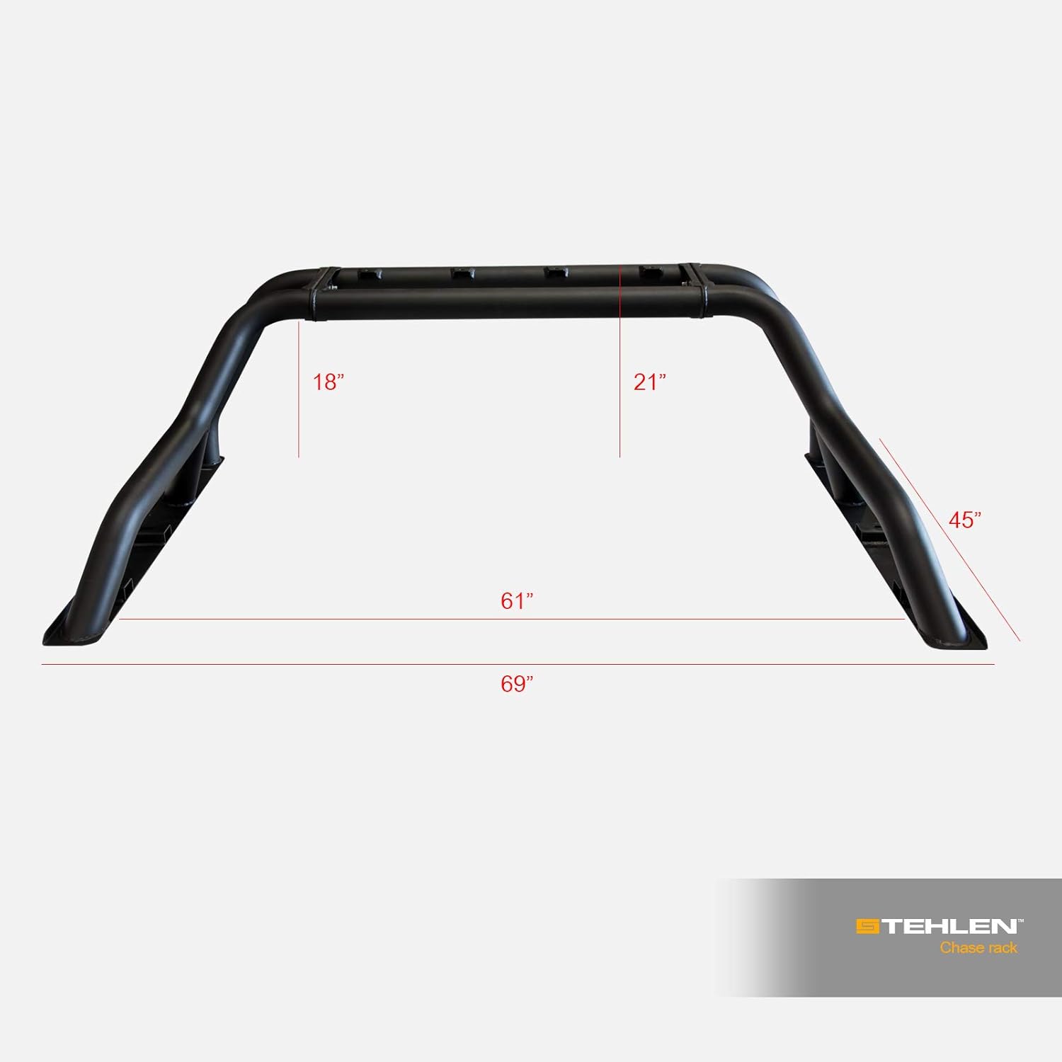 Matte Black Truck Bed Roll Bar with Tire Carrier U739709
