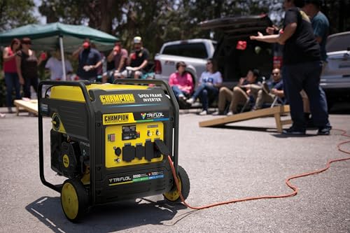 9000-Watt Electric Start Tri Fuel Portable Open Frame Inverter Generator A5121