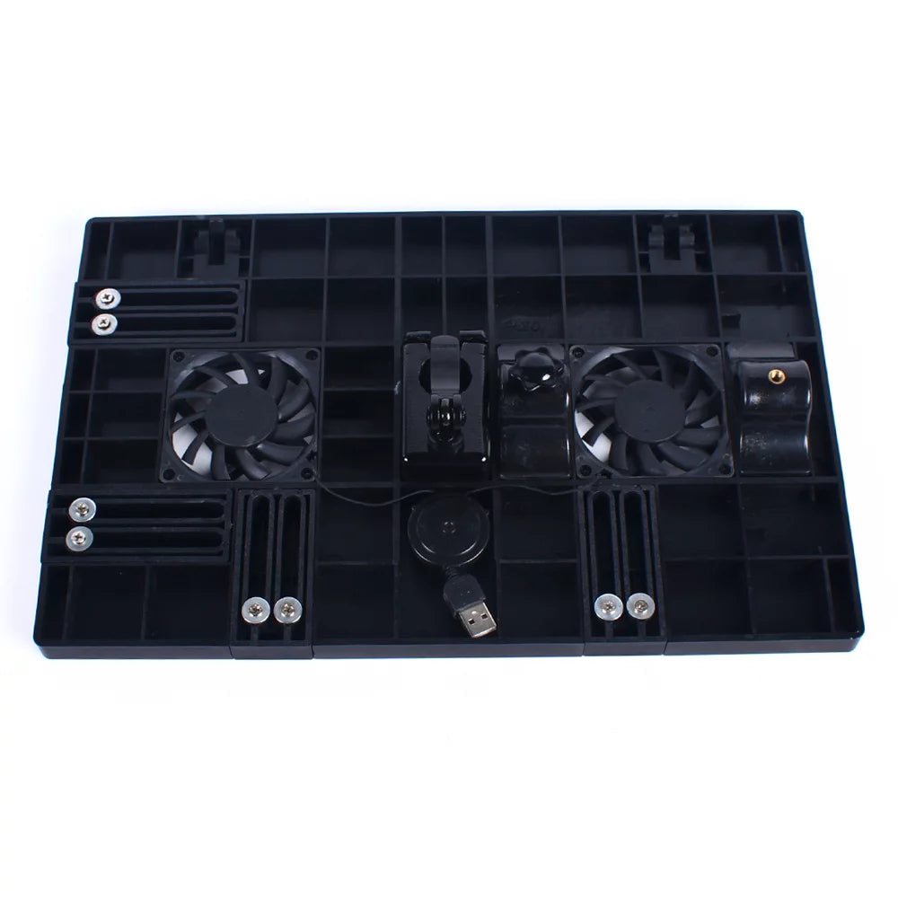 Adjustable Laptop Holder Keyboard Mount with USB Fan and Mouse Mat W683533