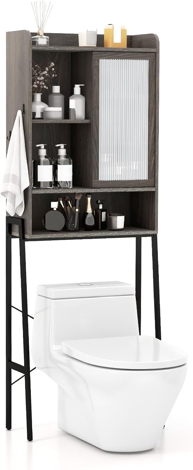 Over The Toilet Storage Cabinet with Sliding Door W6193